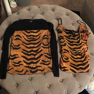 2 Vivienne Tam tiger print tops!